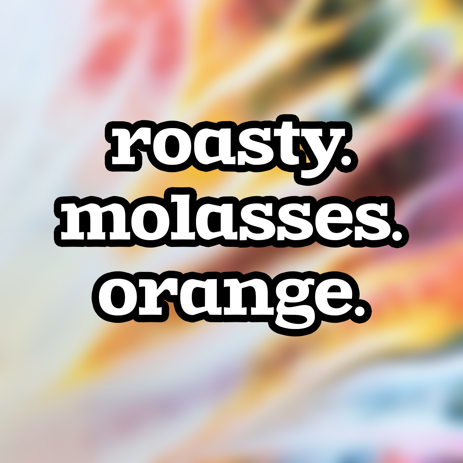 The tasting notes from Bizarre Coffee's Freakish dark roast coffee. Roasty, molasses, orange. 