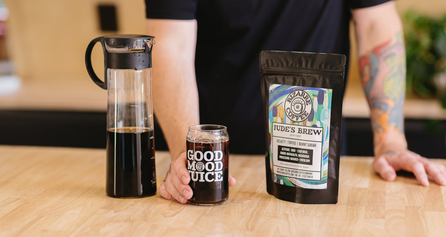 Cold Brew Coffee Maker & a Bag of Coffee
