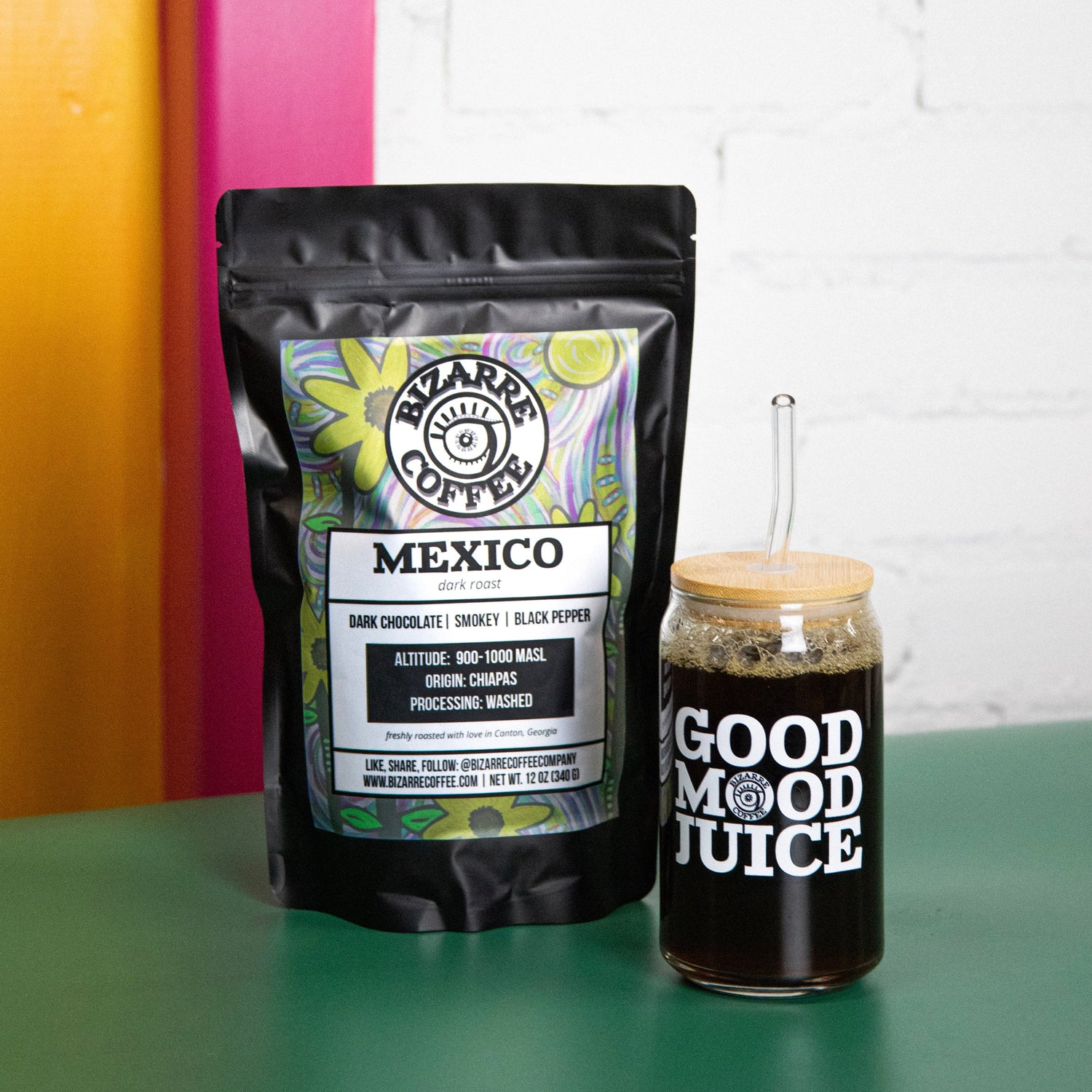 Bizarre Coffee bag and jar of &