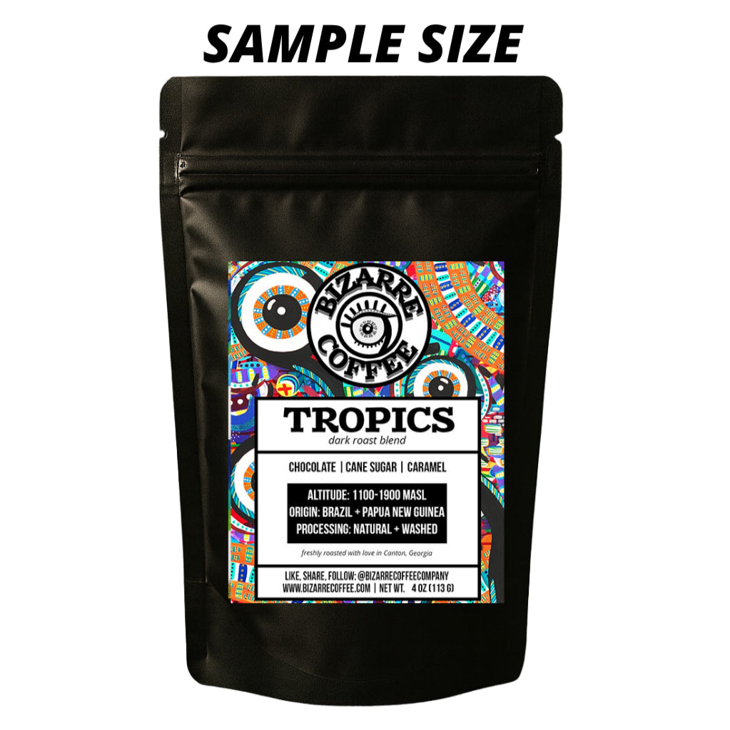 Tropics Dark Roast 4oz Sample Bag