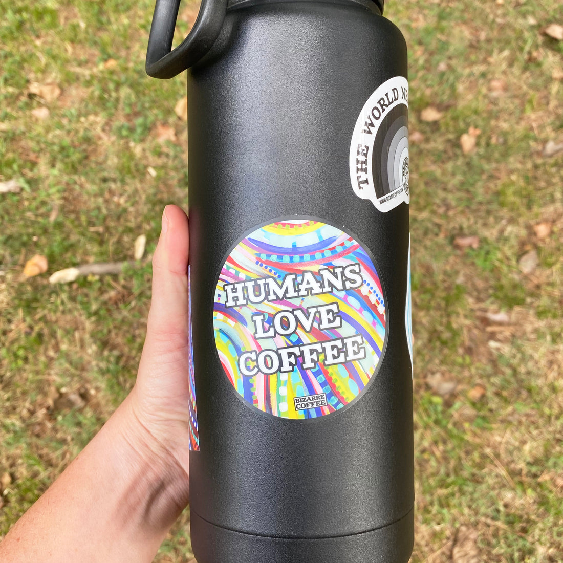 Humans Love Coffee Sticker